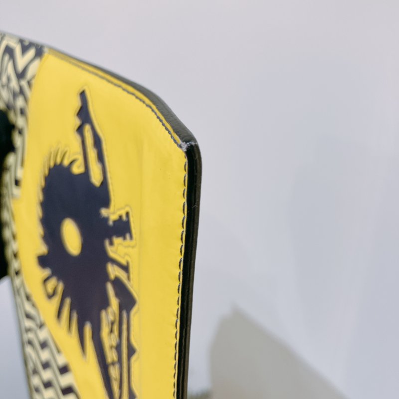 TK2010	Kenzo Clutch Bag Yellow X Purple Leather-19