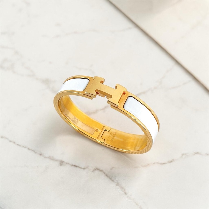 莉亞精品♡Hermes 白色H手環 #PM 二手-0