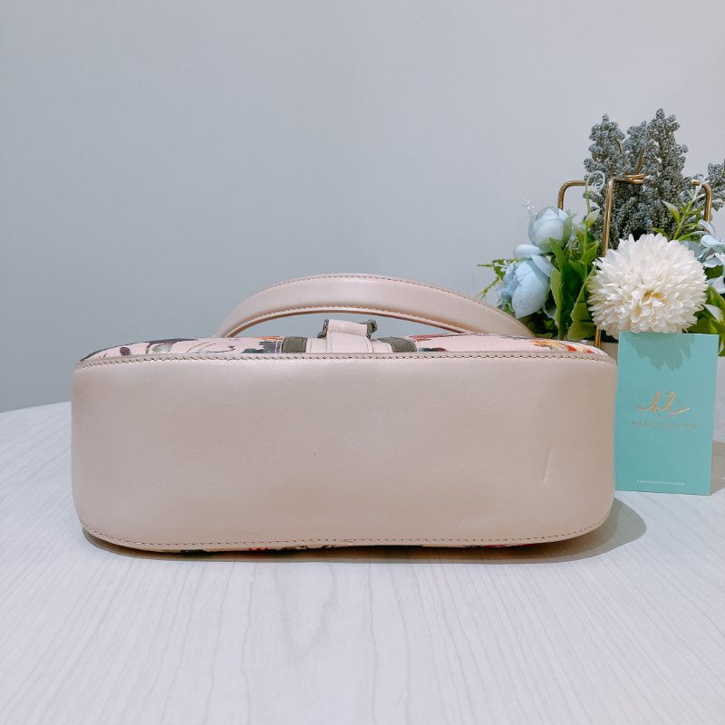 TK2011 Furla Floral-Print Shoulder Bag Pink-4