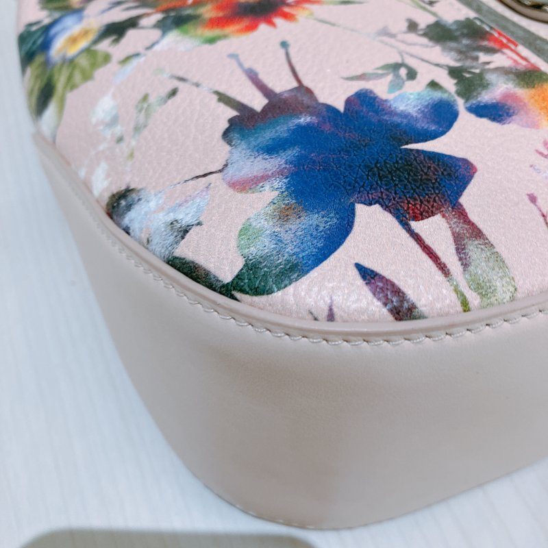 TK2011 Furla Floral-Print Shoulder Bag Pink-5