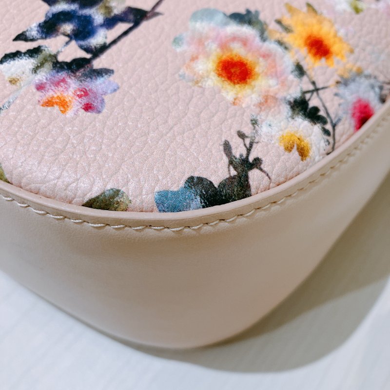 TK2011 Furla Floral-Print Shoulder Bag Pink-7