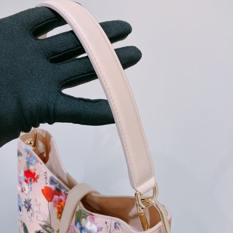 TK2011 Furla Floral-Print Shoulder Bag Pink-14