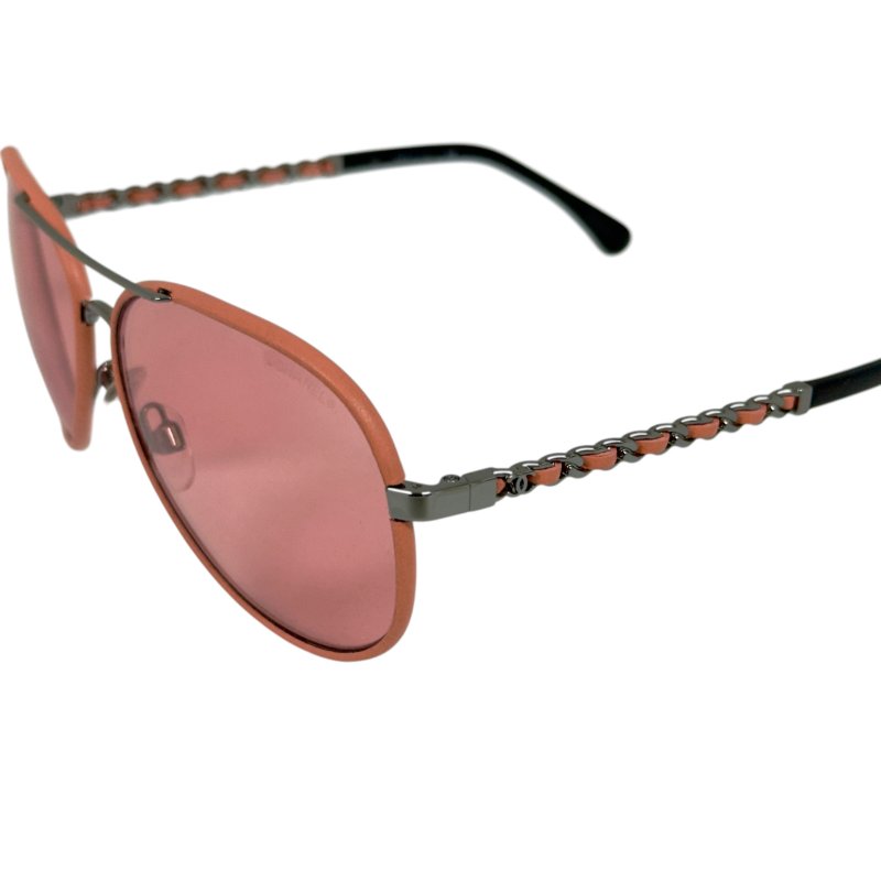 CHANEL CC 皮穿鏈 太陽眼鏡-2