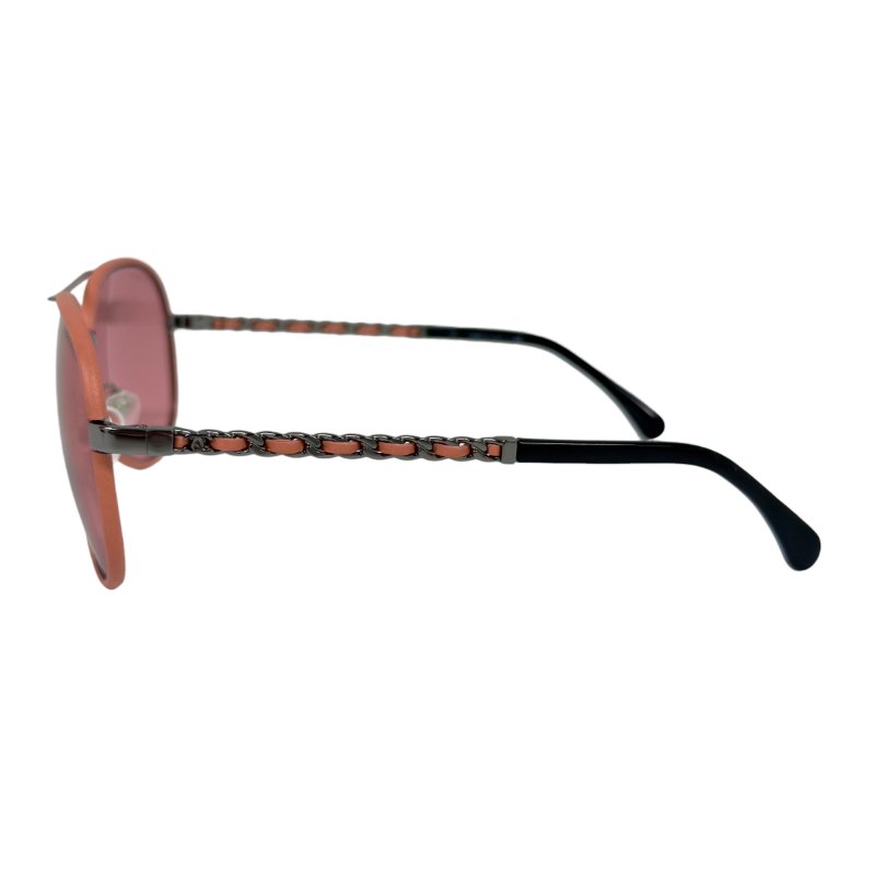 CHANEL CC 皮穿鏈 太陽眼鏡-3