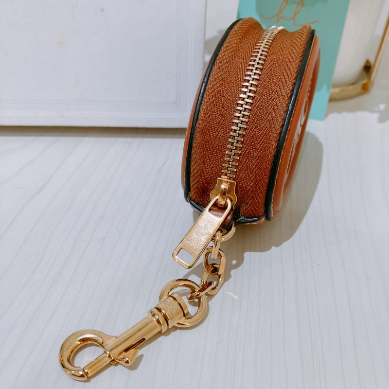 TK2013	Celine 思琳迷你零錢包吊飾 Coin Purse Leather Brown X GHW-19