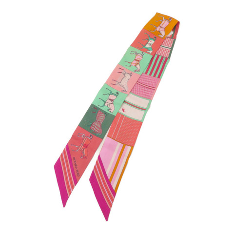 HERMES 絲質Twilly絲巾