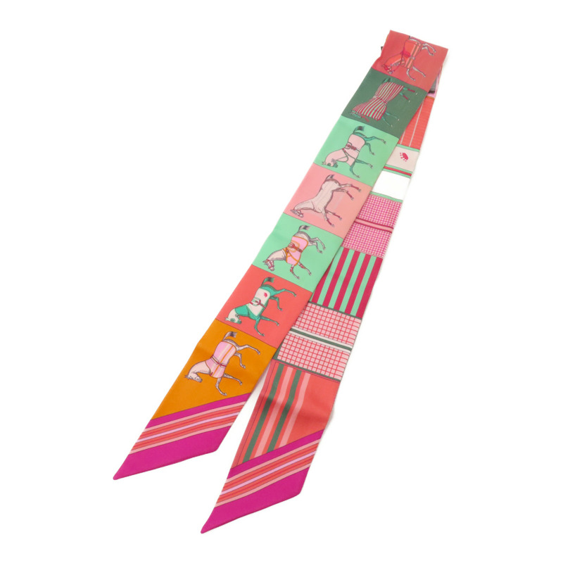HERMES 絲質Twilly絲巾-1