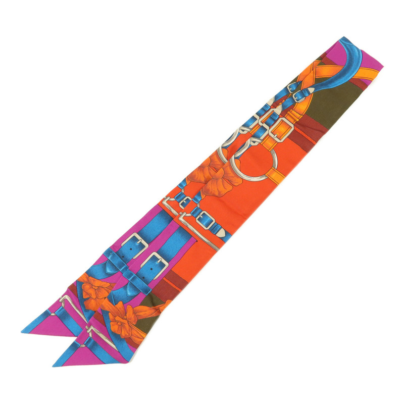 HERMES 絲質Twilly絲巾-1