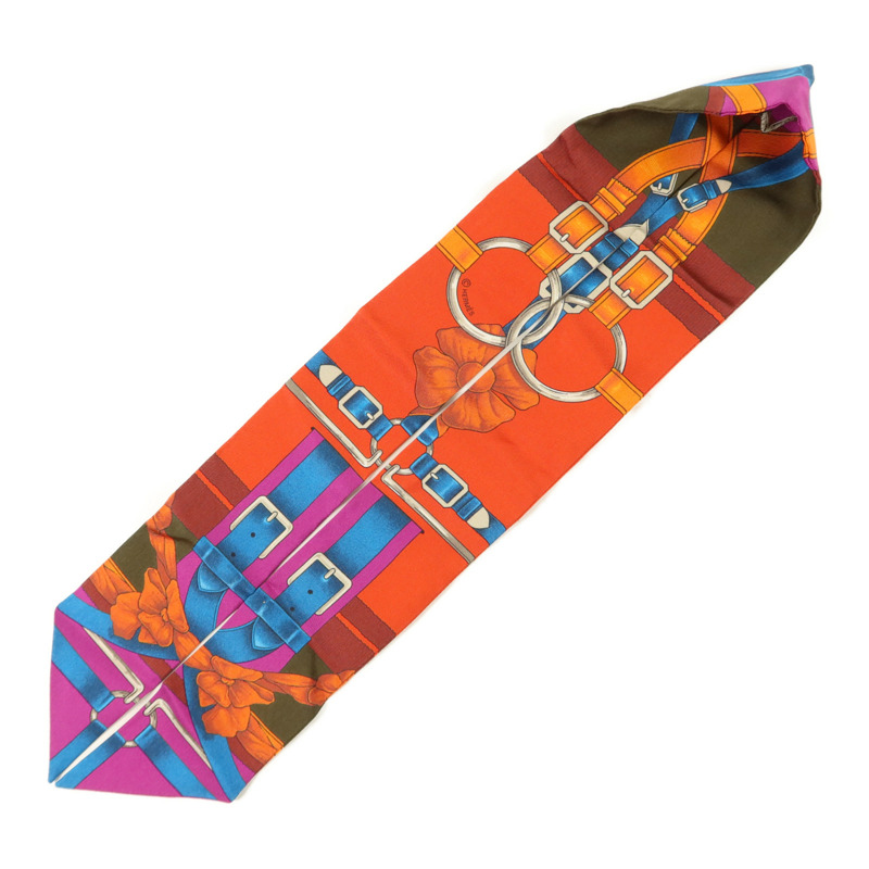 HERMES 絲質Twilly絲巾-2