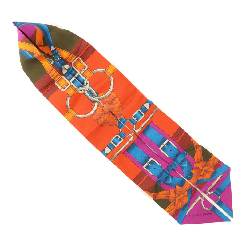 HERMES 絲質Twilly絲巾-3