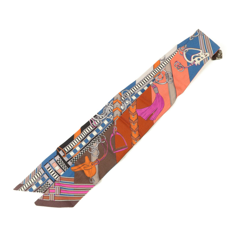 HERMES 絲質Twilly絲巾-1