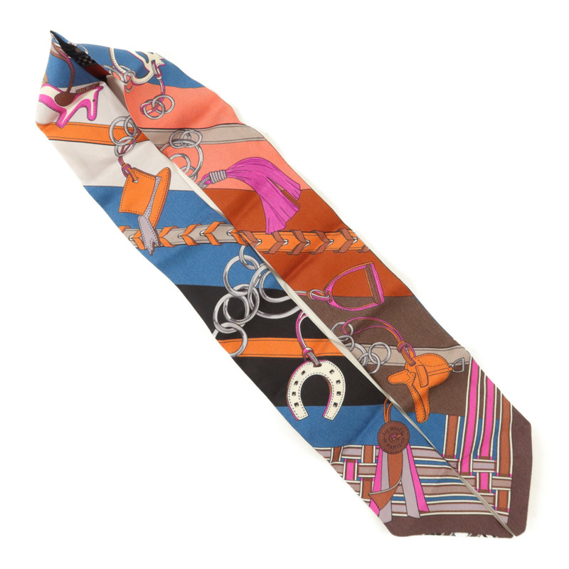 HERMES 絲質Twilly絲巾-3