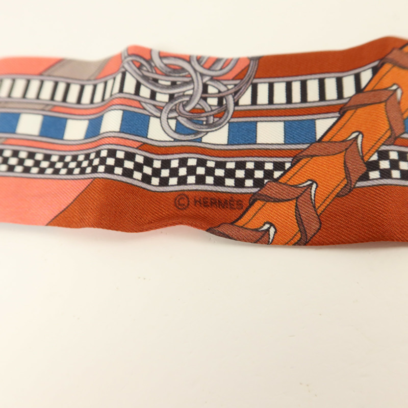 HERMES 絲質Twilly絲巾-5