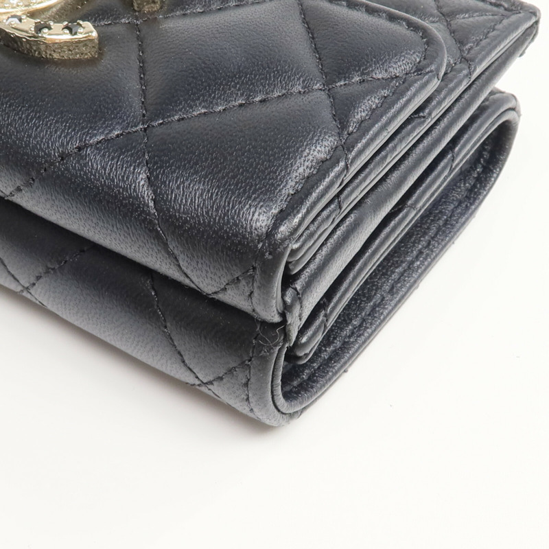 CHANEL 羊皮皮革CC Logo Flap Wallet錢包-13