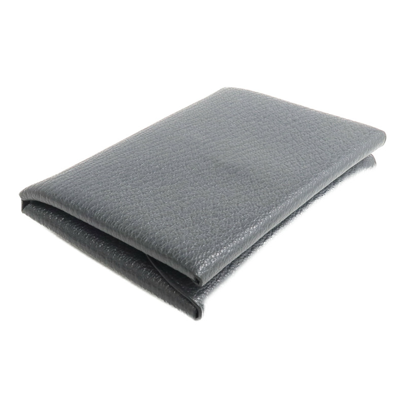 HERMES Evercolor皮革Calvi Duo卡片套Graphite-3