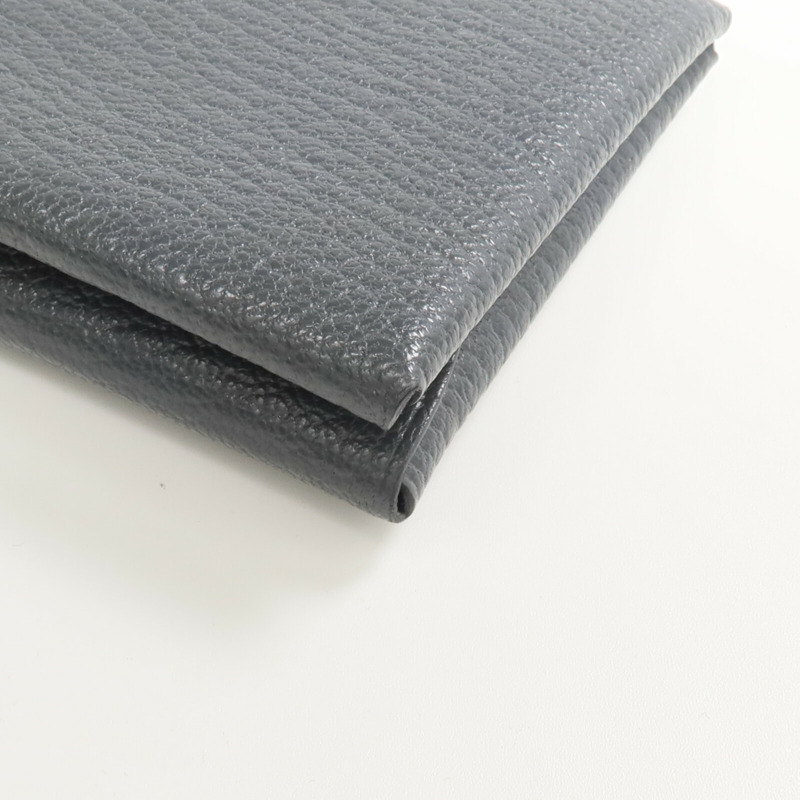 HERMES Evercolor皮革Calvi Duo卡片套Graphite-7
