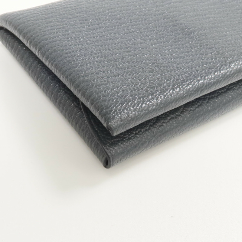 HERMES Evercolor皮革Calvi Duo卡片套Graphite-8
