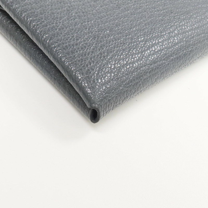 HERMES Evercolor皮革Calvi Duo卡片套Graphite-9