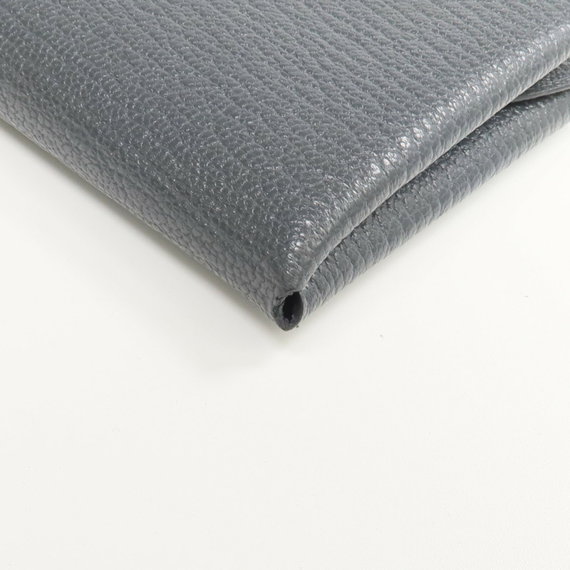 HERMES Evercolor皮革Calvi Duo卡片套Graphite-10