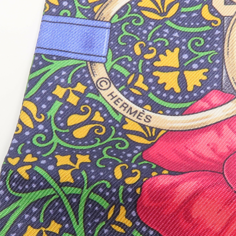 HERMES 絲質Twilly絲巾-5