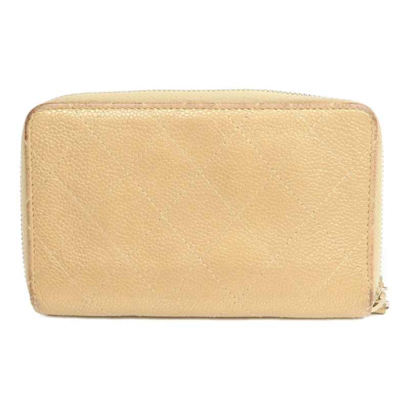 CHANEL 牛皮皮革Zipper Wallet錢包-1