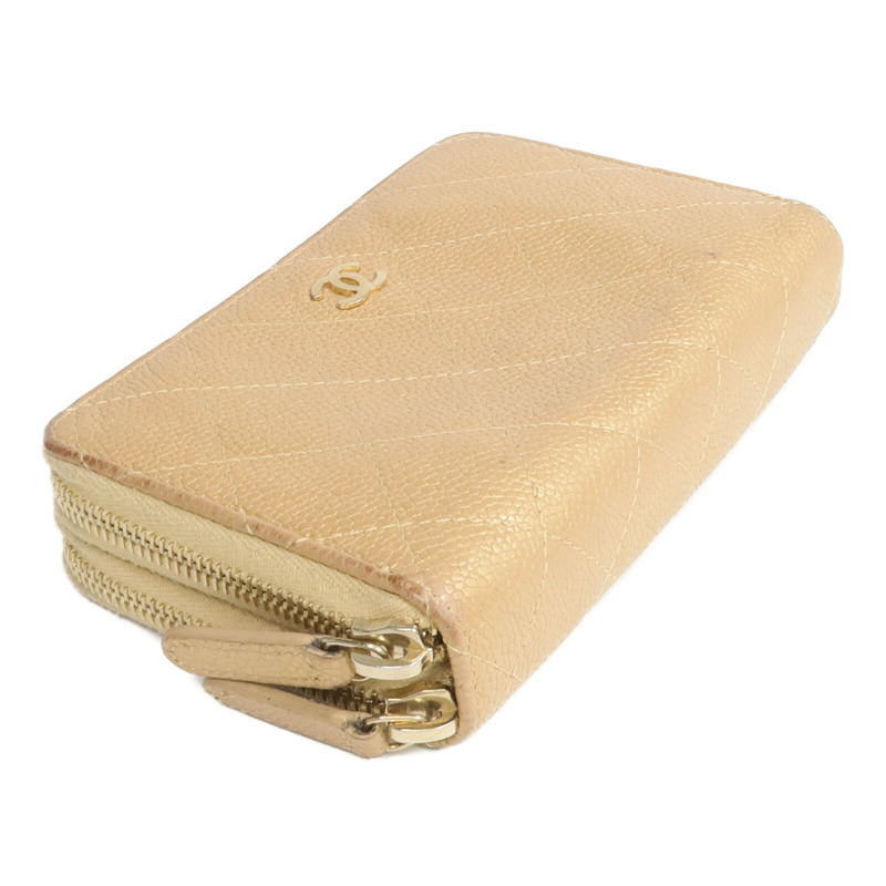 CHANEL 牛皮皮革Zipper Wallet錢包-3