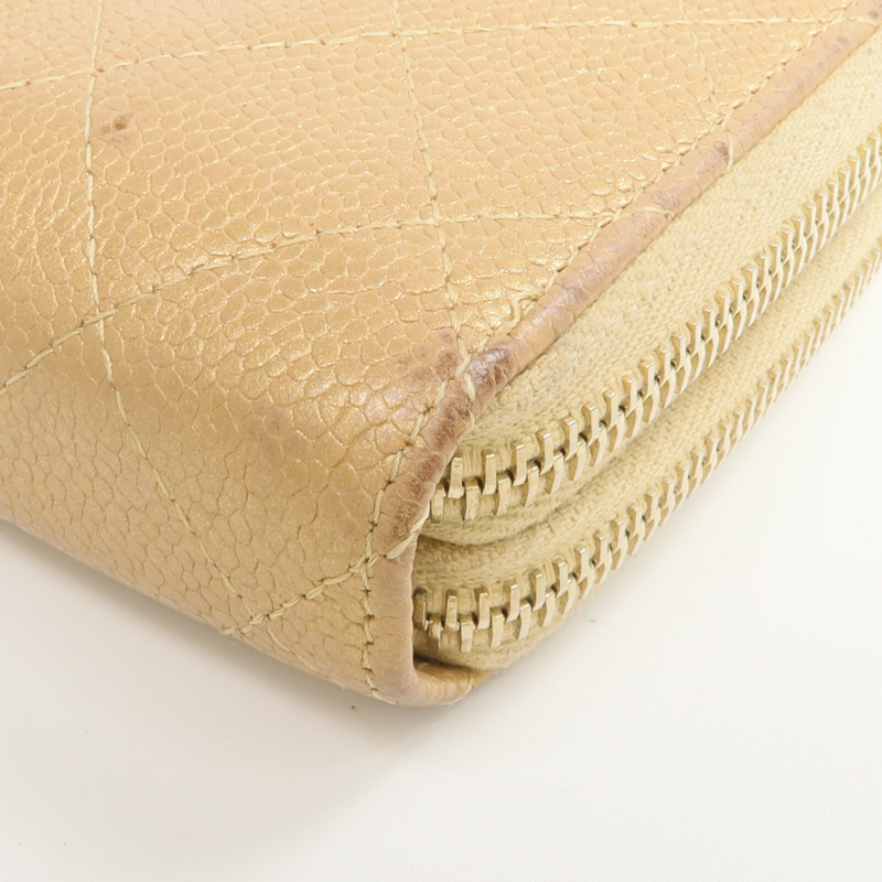 CHANEL 牛皮皮革Zipper Wallet錢包-6