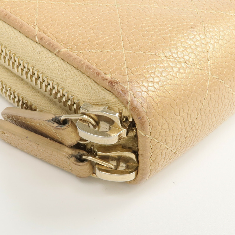 CHANEL 牛皮皮革Zipper Wallet錢包-7