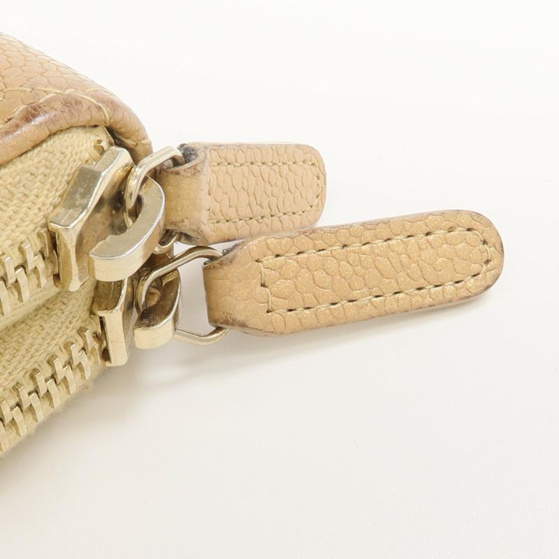 CHANEL 牛皮皮革Zipper Wallet錢包-10