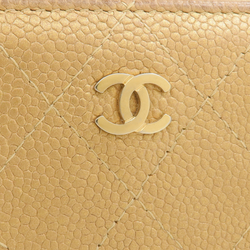 CHANEL 牛皮皮革Zipper Wallet錢包-11