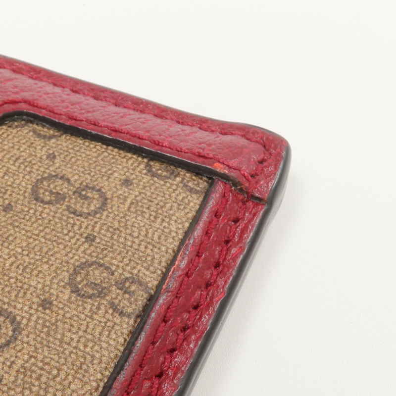 GUCCI 牛皮皮革/塗層帆布Gucci x Doraemon Card Case卡片套-14