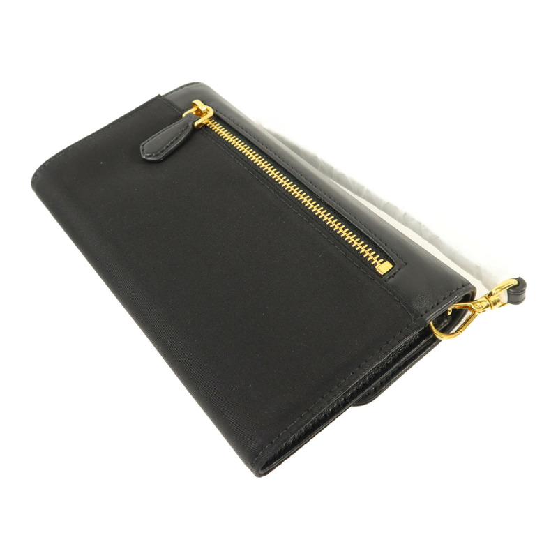 PRADA 牛皮皮革/尼龍Pouch Wallet錢包-3
