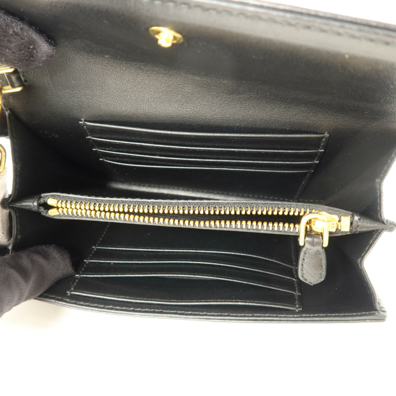 PRADA 牛皮皮革/尼龍Pouch Wallet錢包-4