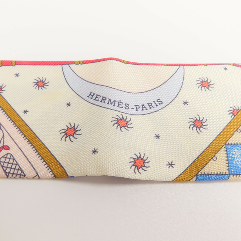 HERMES 絲質Twilly絲巾-4