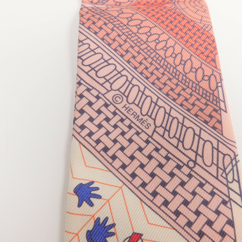 HERMES 絲質Twilly絲巾-5