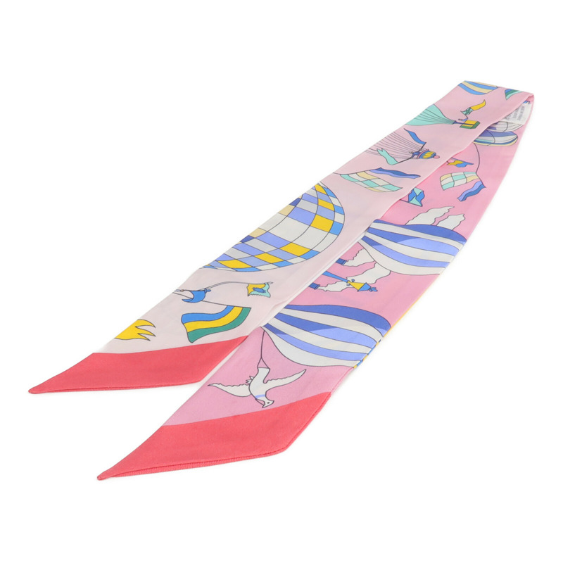 HERMES 絲質Twilly絲巾-1