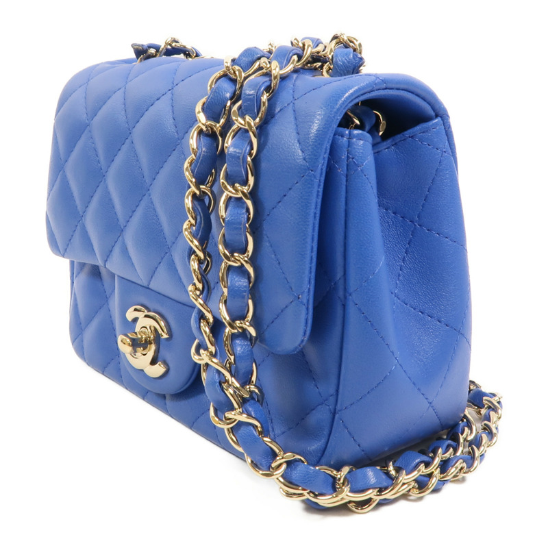CHANEL 羊皮皮革Mini Classic 17鏈帶肩背袋-2
