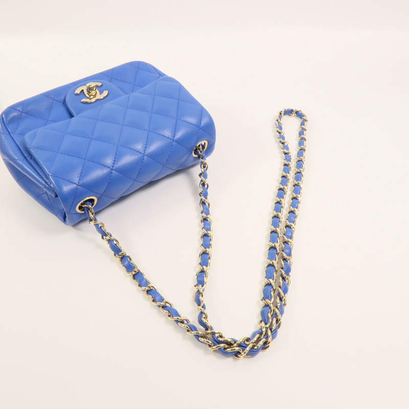 CHANEL 羊皮皮革Mini Classic 17鏈帶肩背袋-7