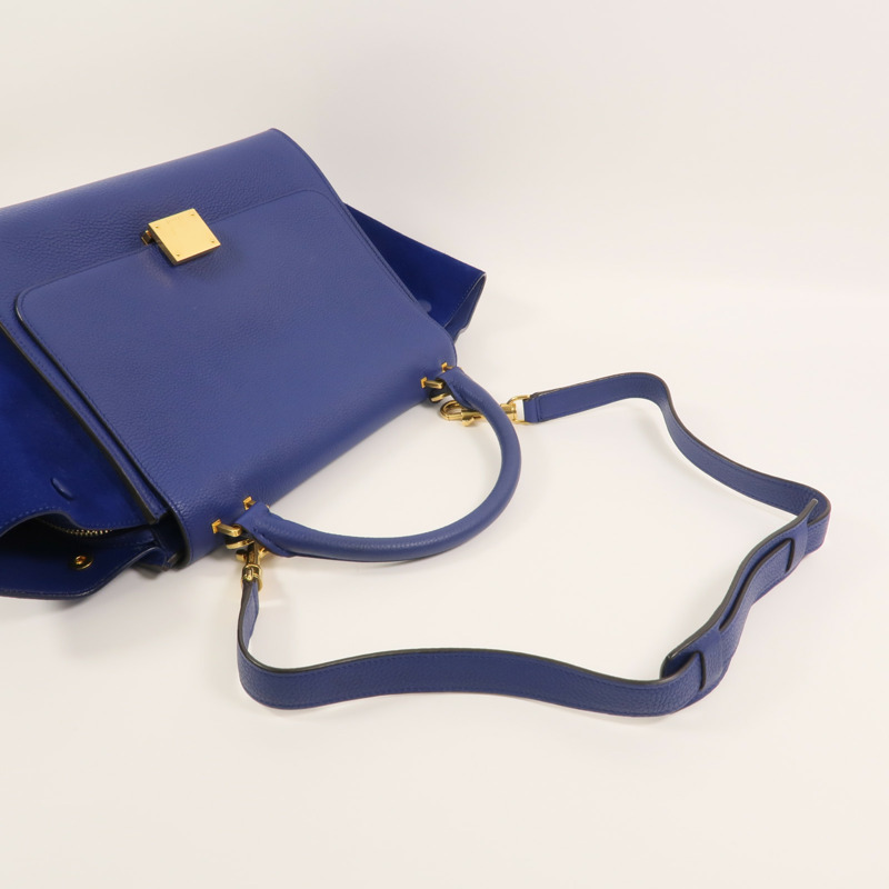 CELINE 牛皮皮革Trapeze手挽肩背兩用袋-7