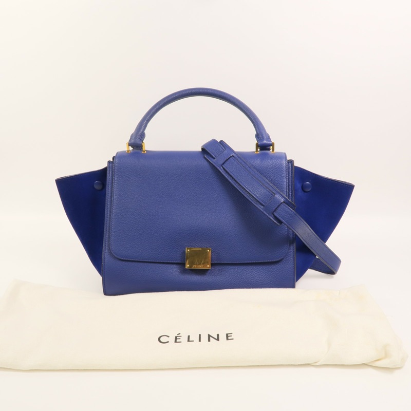 CELINE 牛皮皮革Trapeze手挽肩背兩用袋-9