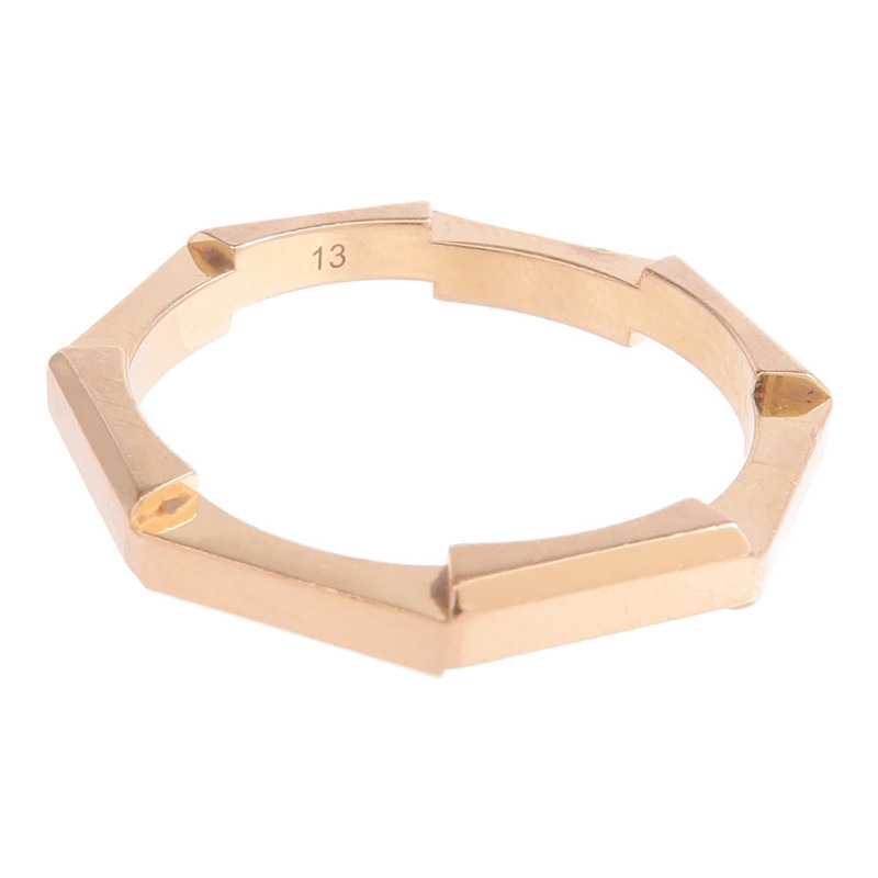GUCCI 18K玫瑰金Link To Love Ring戒指-5