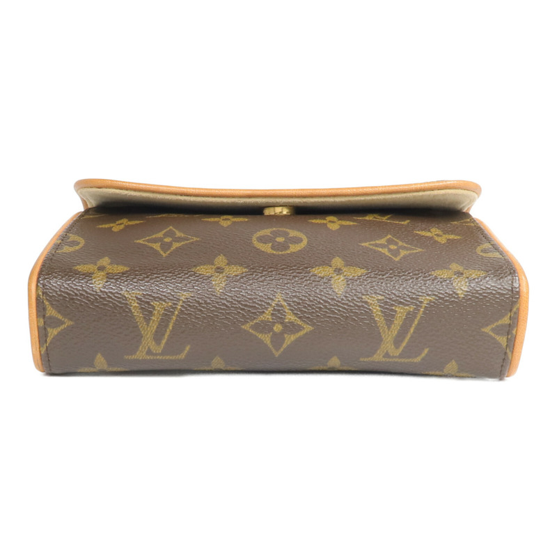 LOUIS VUITTON Monogram Pochette Florentine金扣腰包棕色-3