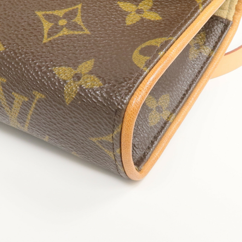 LOUIS VUITTON Monogram Pochette Florentine金扣腰包棕色-5