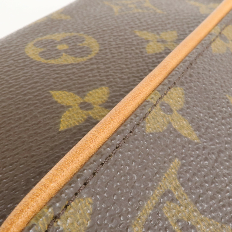 LOUIS VUITTON Monogram Pochette Florentine金扣腰包棕色-13