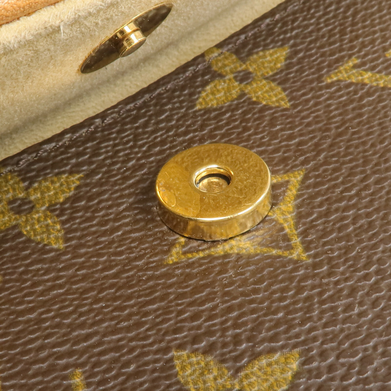 LOUIS VUITTON Monogram Pochette Florentine金扣腰包棕色-18