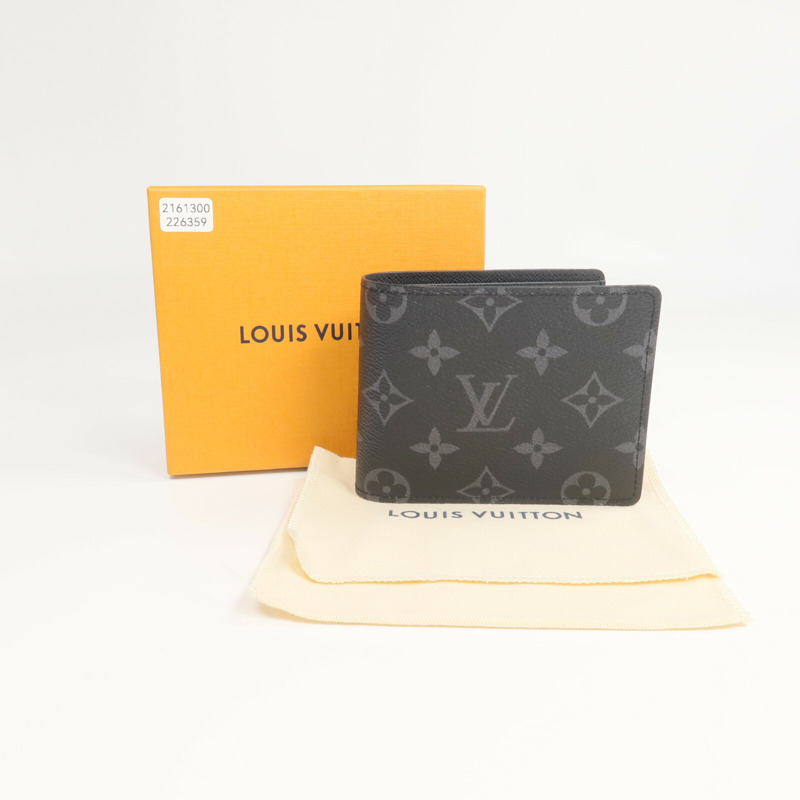LOUIS VUITTON Monogram Eclipse Multiple Wallet錢包-12