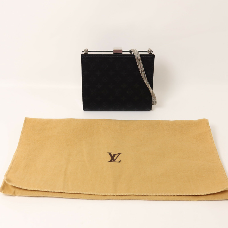 LOUIS VUITTON Satin Monogram Mini Satin Ange Chain Bag鏈帶肩背袋-7