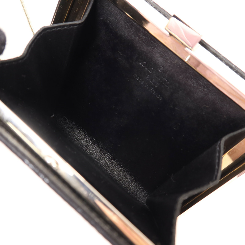 LOUIS VUITTON Satin Monogram Mini Satin Ange Chain Bag鏈帶肩背袋-12