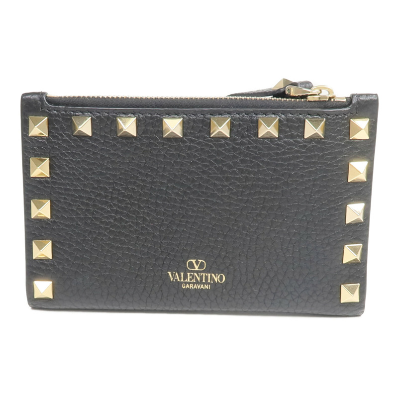Valentino 牛皮皮革Rockstud Zipped Card Holder卡片套-1
