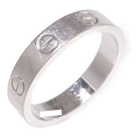 CARTIER 18K白金Love Ring 1P Diamond鑽石戒指